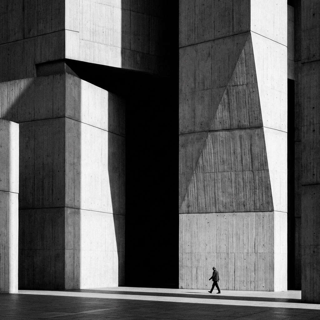 Brutalist concrete architecture